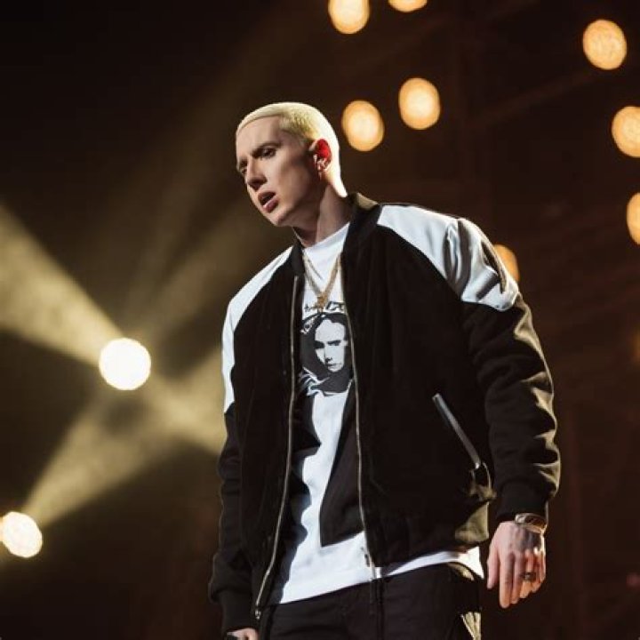 Eminem performing live at the Bonnaroo Music Festival in Manchester, Tennessee